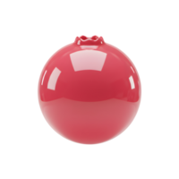 Glossy Red Berry Digital Rendering on Transparent Background png