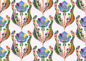 a colorful pattern with a flower on it vector