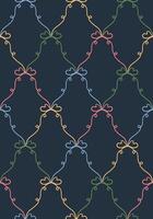 Coquette ribbon bows seamless pattern for fabric, wallpaper, wrapping paper. Classic print design vector