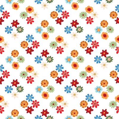 Preppy summer simple flower head checkered seamless pattern. Vivid coquette romb flower texture