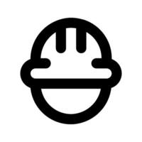 Construction worker icon for mobile concept and web design on white background vector