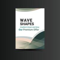 Most Modern Abstract Wave Background with Gradient Green and Blue vector