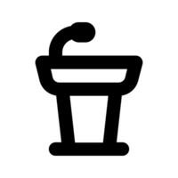 podium speech icon . speaker's podium symbol. conference sign. simple design isolated on white background vector