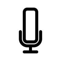 Microphone, linear style icon. Represents a microphone for recording or speaking. Editable stroke width. vector