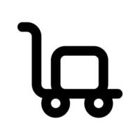 Packages delivery trolley icon. sign for mobile concept and web design. illustration vector