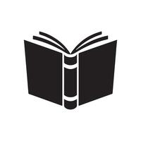 Open Book Silhouette A Symbol of Knowledge Education and Reading vector