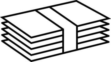 Stack of Money Line Icon vector