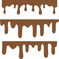Abstract fluid chocolate, Melted chocolate dripping from the top vector