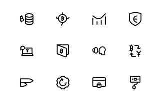 Digital Payments Icons Pack collection. High-Quality Line and Outline Illustrations for Mobile Wallets, Transactions, Online Payments, and Digital Finance vector