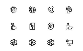 Settings Icon bundle collection. Scalable Graphics for Adjustment, Optimization, and Fine-Tuning of Applications and Systems vector