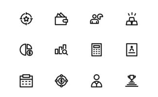 Professional ESOP Icon pack bundle - Scalable and Versatile Graphics for Equity Plans and Corporate Presentations vector