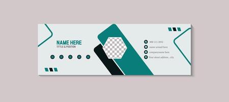 Modern Email Signature Design vector
