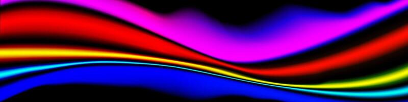 Abstract colorful neon light pattern on black background. Suitable for use as design background or graphic element. Banner decoration background. vector
