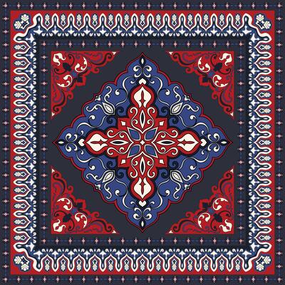 Prayer rugs, vintage tile patterns, abstract pattern scarves, wallpaper mats