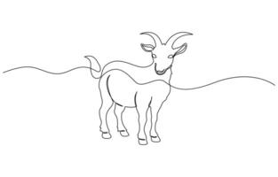 Continuous line drawing of sheep art style. Modern single line art. Farm animal continuous one line illustration. sheep, lamb. vector