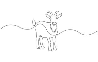 Continuous line drawing of sheep art style. Modern single line art. Farm animal continuous one line illustration. sheep vector