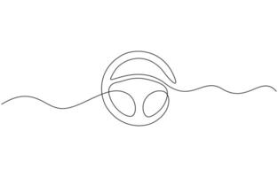 Continuous line drawing of car wheel icon. One line icon of wheel. One line drawing, Steering wheel symbol in continuous line drawing style. Abstract background. vector