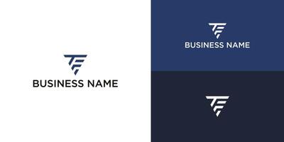 Modern T F Monogram Logo Elegant and Simple Design for Branding vector