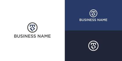 Abstract TF Monogram Logo Design with Business Name Minimalist Branding Symbol for Corporate Identity vector