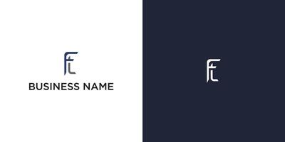 Abstract FT Logo Design Modern Monogram with Initial Letters for Business Branding and Identity vector