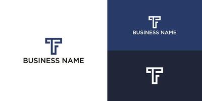 PAbstract T and F Letters Logo Modern Minimalist Design for Business Branding vector