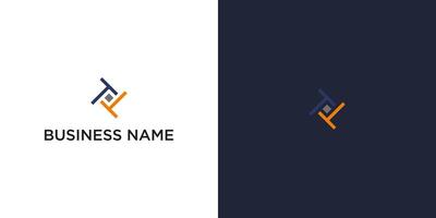 Abstract Geometric Logo with T Letters Modern Minimalist Design for Branding vector