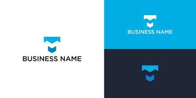 Modern T and M Logo Design with Dynamic Geometric Elements Minimalist Abstract Icon vector