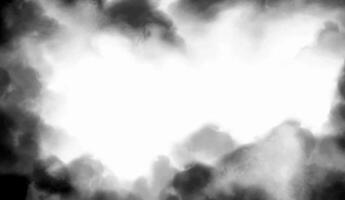 black background texture with smoky cloudy white or gray center with dark vignette border vector