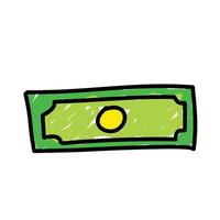 set of an Business Crayon Doodle Money vector