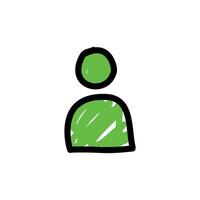 set of an Business Crayon Doodle User vector