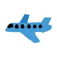 illustration of an Transportation Airplane Crayon Doodle vector