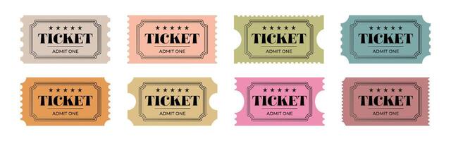Explore a range of Colorful Vintage Ticket Designs specifically created for Events and Entertainment vector