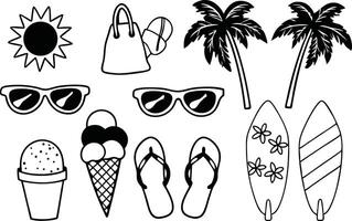 Summer Holiday Elements for Design and Branding vector