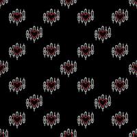 Japanese Candlestick Chart with Heart seamless pattern in outline style vector
