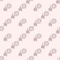 Speech Bubble with Heart and Candle Chart Finance Love linear seamless pattern vector