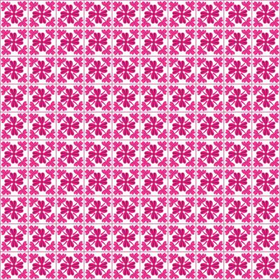 Cute Hand Illustrated Seamless Floral Pattern with Ethnic and Geometric Flair for Any Project