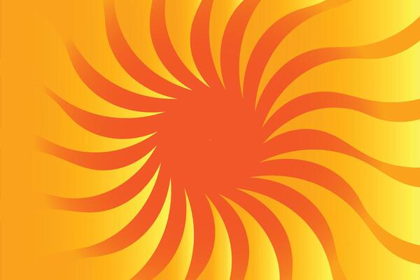 Radiant Sun Rays Background, Abstract Sunshine Spiral