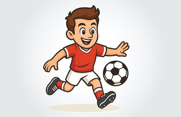 Soccer Player Mascot Cartoon character Template