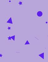 An Abstract Composition of Scattered Geometric Shapes on a Lavender Background vector
