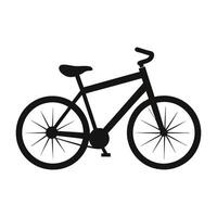 Simple illustration of a black bicycle isolated on a white background for design vector