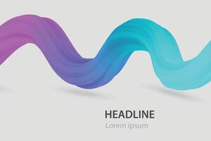 Vibrant 3D Colorful Wave with Gradient Transition vector
