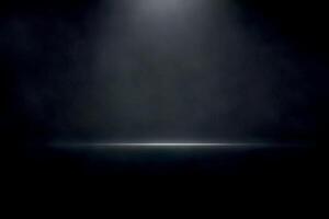 Dark Studio Background with Spotlight and Fog Texture vector
