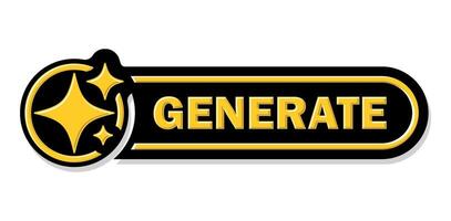 Ai generate push button sparkle vector
