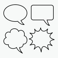 Blank empty speech bubbles vector