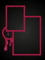 Double frame with red liquid vector