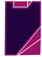 Purple shape frame with a pink background vector