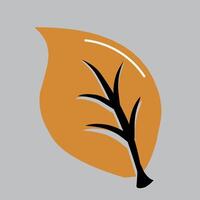 Leaf icon on a gray background vector