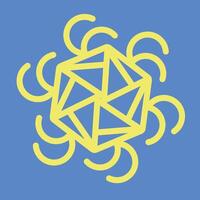 Decorative Circular Pattern in Line Style vector