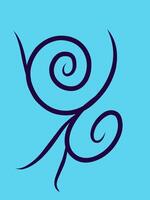 Abstract Calligraphic Flourish Design vector