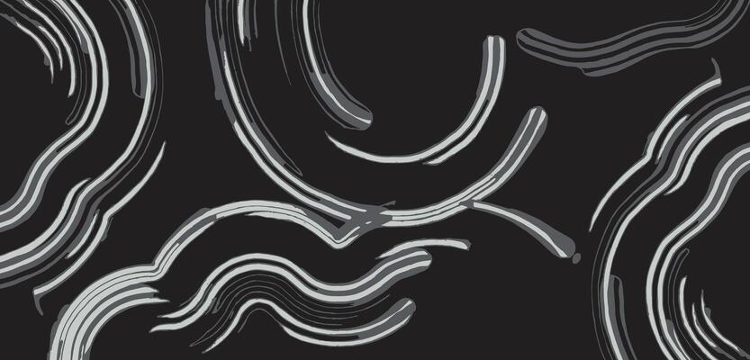Hand drawn curvy brush lines abstract waves and water pattern, Japanese folk, ethnic wood carving, block print, sculpting texture background, simple graphic for textile, decoration, wrapping paper